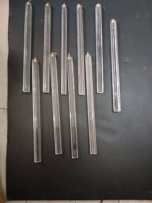 Glass decorative tubes pack of 58 pcs, sizes 17x1.5 and 22x1.5