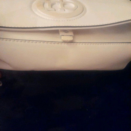Roccobarocco leather shoulder bag like new, white