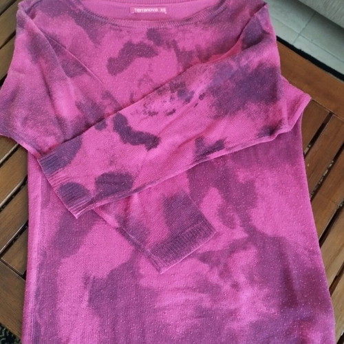 Terranova thin knitted shirt like new, pink and purple