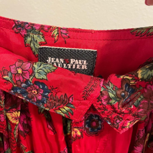Jean Paul Gaultier midi limited edition skirt used, silk, size M