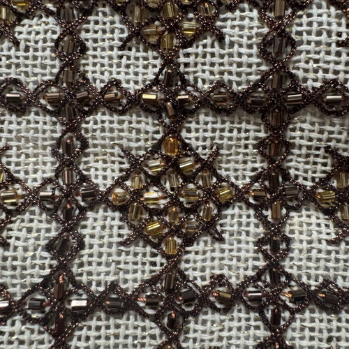 Vintage coasters/doilies with lace and decorative beads like new