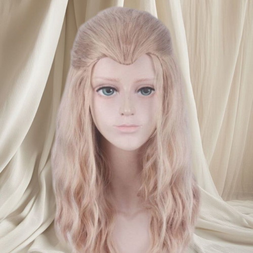 Long blonde wig new, 40 cm, synthetic fiber