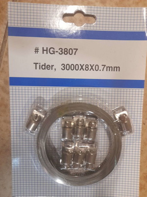 Pipe clamp with tape, set of 8 pieces