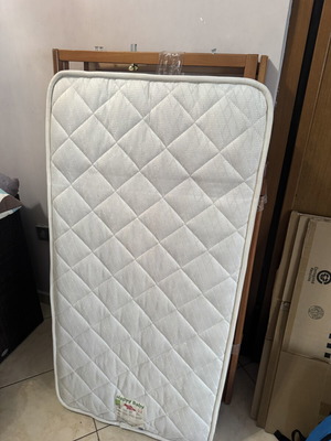 Wooden Baby Cot with Mattress like new