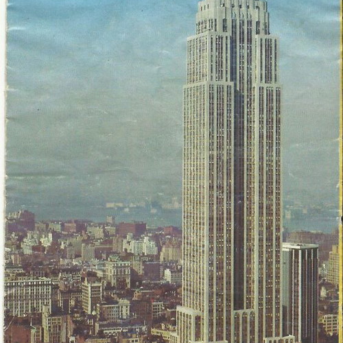 New York Empire State Building leaflet used, 1970s