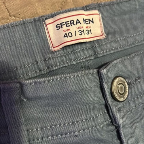 Sfera Men's Cotton Bermuda Shorts like new, gray and blue, size M