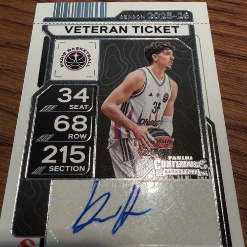 2025-26 Contenders EuroLeague Veteran Season Ticket Stub Auto Daulton Hommes new