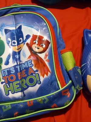 PJ Masks bag and lunchbox used
