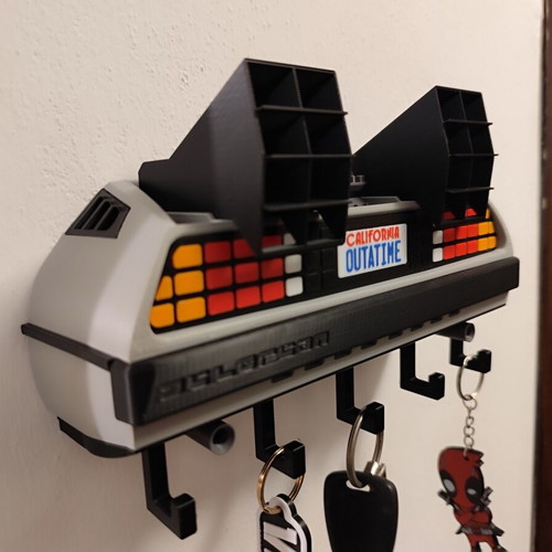 DeLorean 3D Printed Key Holder new, Back To The Future