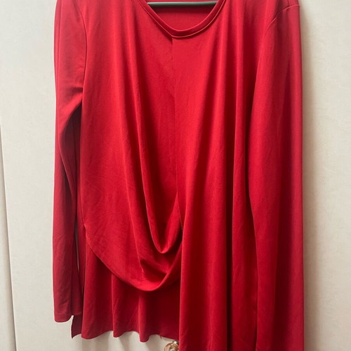 Zara asymmetrical blouse size L like new, red