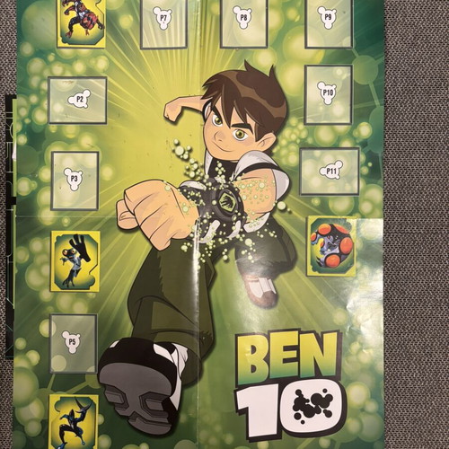 Ben10 sticker album like new with 94 stickers and poster