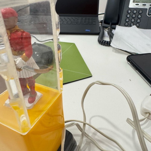 Evzones soldier figurine in plastic illuminated base like new