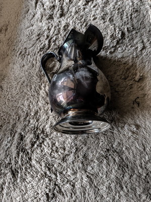 Silver-plated jug like new with minor defect
