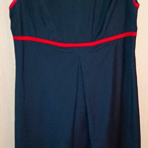 Aegean Airlines stewardess dress Makis Tselios like new, blue with red