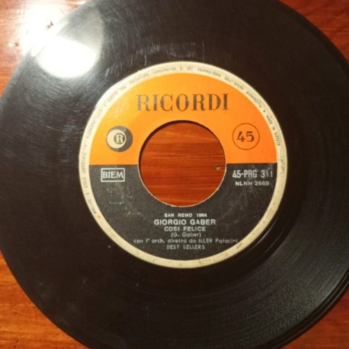 San Remo 1964 45rpm record used, no cover