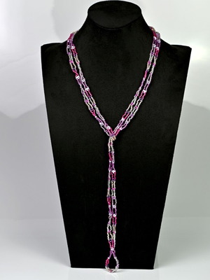 Delica Beaded Necklace made to order, purple