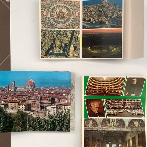 Collectible postcards used, pack of 3, Sicilia, Milano, Firenze