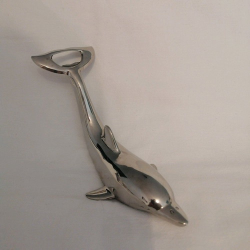 Vintage Dolphin Silver-Plated Bottle Opener like new