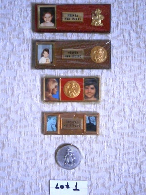 Talisman Car St Christopher new vintage set of 5 pieces 1960s