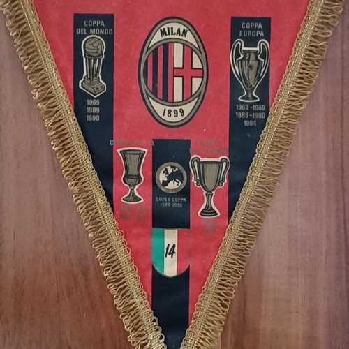 Milan A.C. pennant used, authentic