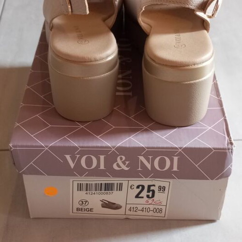 Voi & Noi platform sandals new, size 37, beige