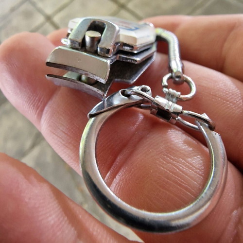 National Panasonic vintage battery keychain nail clipper