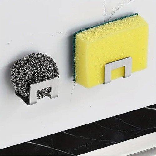 Adhesive kitchen sink sponge holder made of stainless steel new