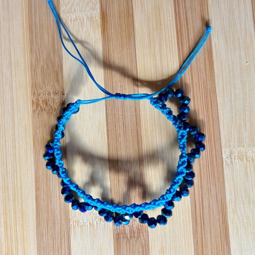 Aegean Fairy Handmade Anklet Like New, Turquoise and Blue Beads