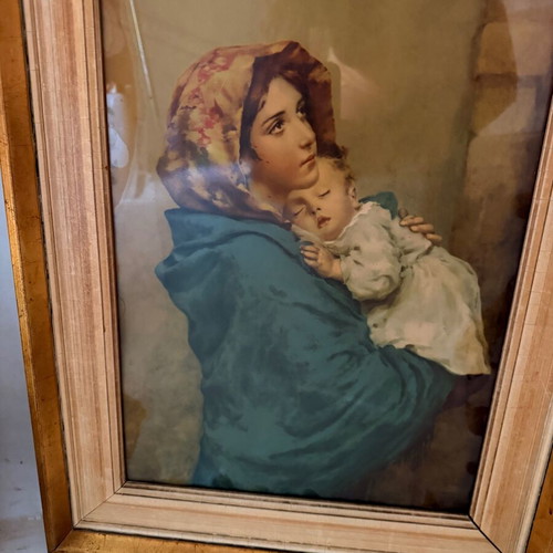 "Mana Me Paidi" vintage painting 41x50cm like new