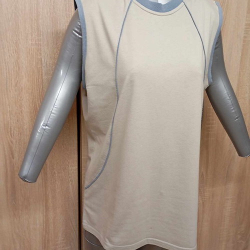 Times blouse used, size L/XL, beige and blue