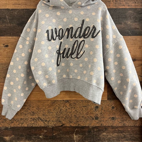 Girls' set for 8 years old Zara polka dot hoodie and black Next leggings like new