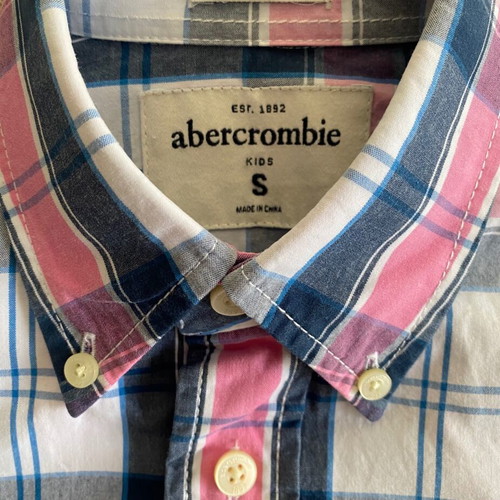Abercrombie & Fitch kids plaid shirt like new, size Small
