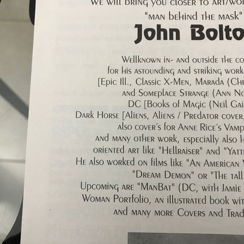 John Bolton Unmasked #1 Batman Man-Bat Preview Sketchbook new