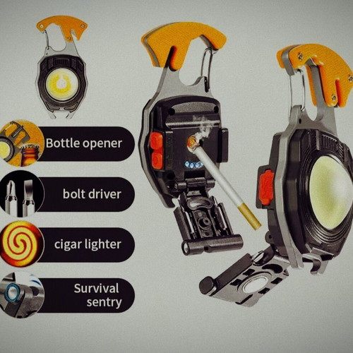 Survival ring flashlight multitool new, ultimate gadget