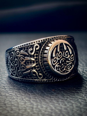 Bear Paw Celtic ring, 316L stainless steel, US size 13