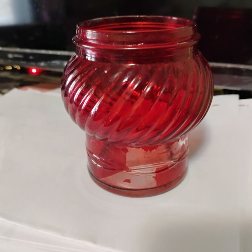 Red candle holders used, set of 3