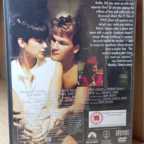 Ghost DVD like new with English subtitles