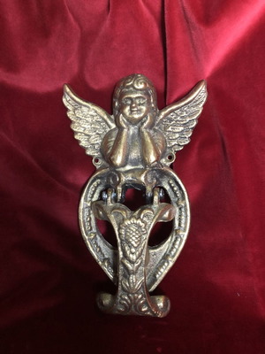 Μπρούτζινο ροπτρο μεταχειρισμένο με αγγελούδι 22x13