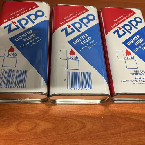 Zippo lighter fluid set of 3 large bottles 355ml new