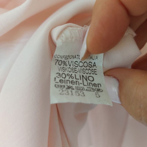 Plus Size Salmon Tunic Linen and Viscose up to 6XL