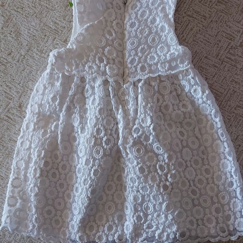 Mayoral dress for 18 months, like new, white with lace and pink flowers