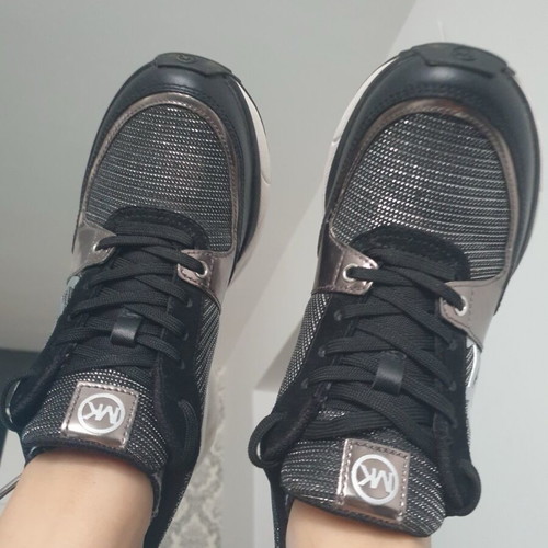 Michael Kors black sports shoes like new, size 38-38.5