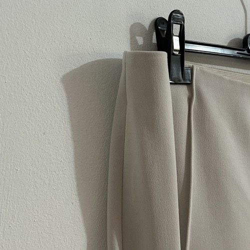 H&M Light Beige Flared Crease-Front Trousers, Size EUR 44 / US 12