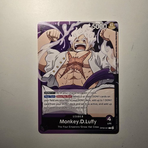 Monkey D. Luffy One Piece Card Game OP09-061 Leader like new