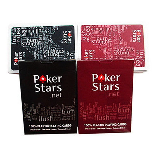 Poker Stars Playing Cards new, 2 models, black or red