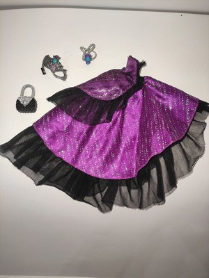 Ever After High Raven φόρεμα για κούκλα και αξεσουάρ