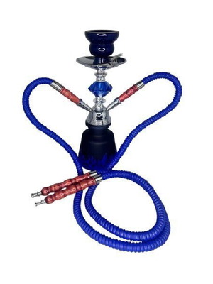 Blue double hookah 29cm new