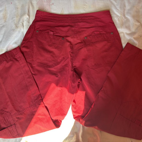 Yessica C&A Red Sporty Elegant Cargo Pants Size M Like New