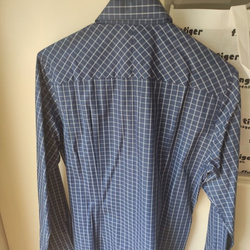 Ben Sherman men's checked shirt like new, sizes S and M, blue-white