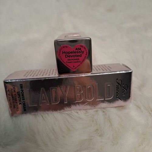 Too Faced Lady Bold Lipstick A34 Hopelessly Devoted new